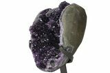 Tall, Amethyst Cluster With Stalactite Formations - Metal Stand #126344-3